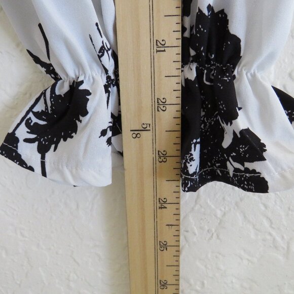 SHEIN* Women's Long Sleeve Cros body V-Neck Smock Waist Maxi Floral Dress~Medium - Picture 11 of 13